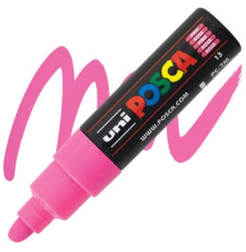 Uni Marking Pen Posca 7M Pink 6 T