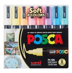 Uni Posca 5M Multi-Surface 8-Color Marker Set