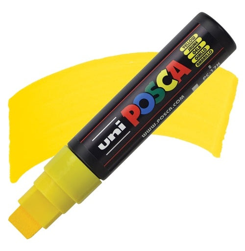 Uni Posca 17K Yellow Acrylic Marking Pen For Vibrant Creativity