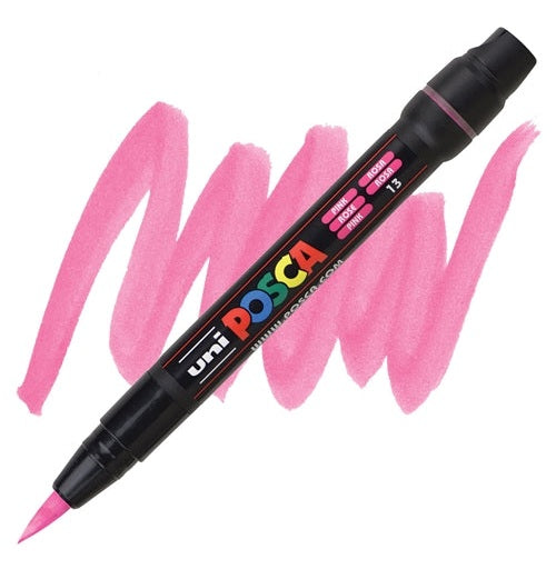 Uni Posca Pcf 350 Pink Marking Brush  Your Ultimate Creative Companion