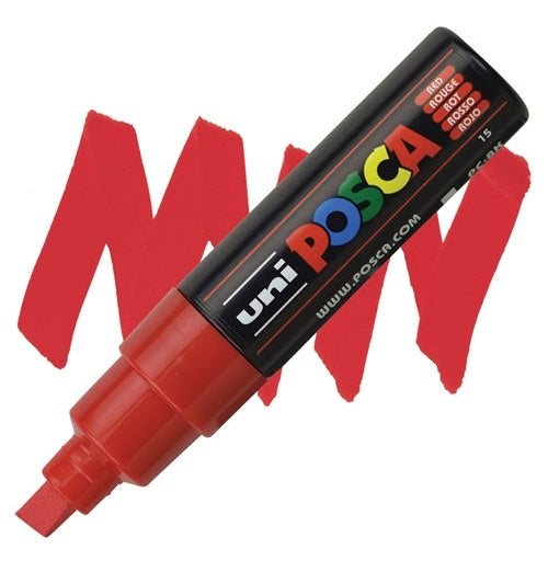Uni Marking Pen Posca 8K Red  Versatile Acrylic Marker For Creative Projects