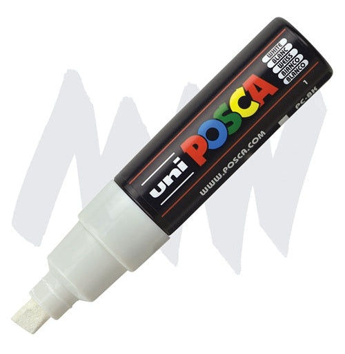 Uni Posca 8K White Acrylic Paint Marker  Versatile & Opaque For Any Surface