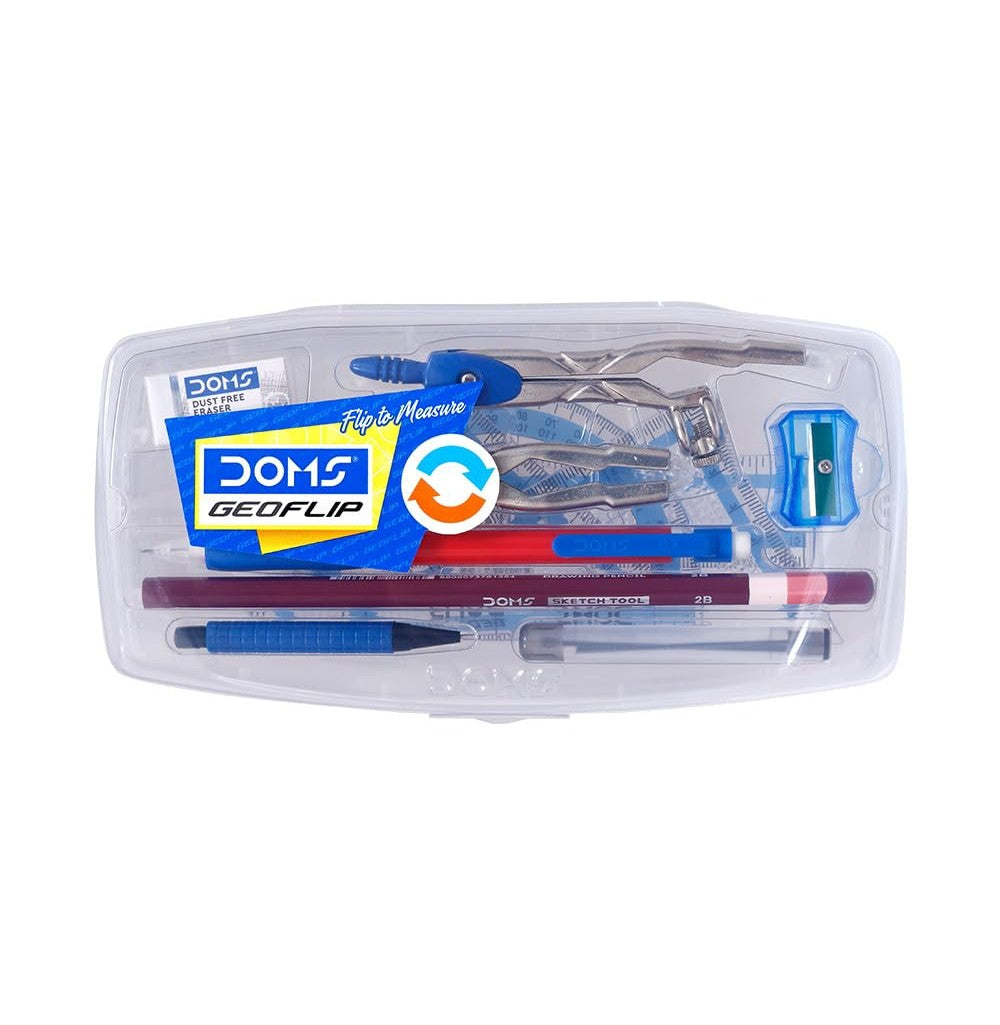 Doms Geoflip Premium Mathematical Instrument Box AllInOne Geometry Solution