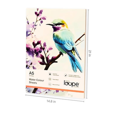imagLoope Water Color Loose Sheets - A5 -  20Lf - 200Gsm