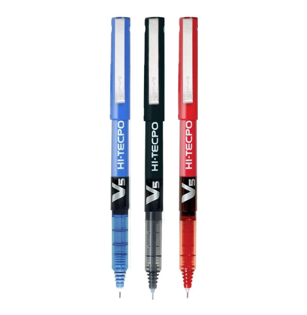 Pilot HiTecpoint V5 Precision Pen Set Black, Blue & Red