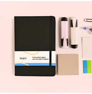 imagLoope A5 Solid Notebook 80Gsm 192 Pages Black