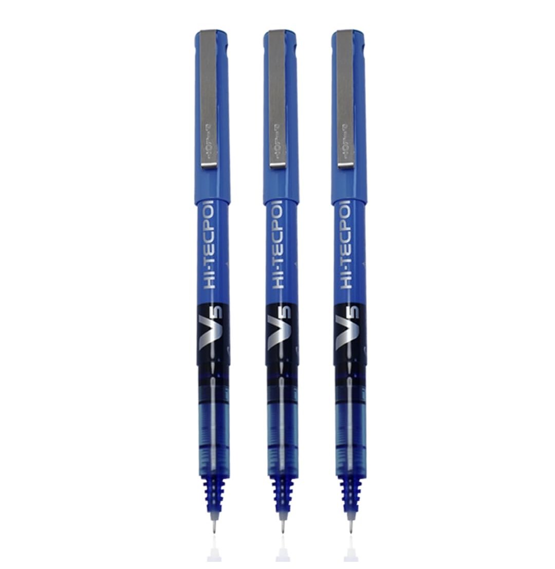 Pilot Hi-Tecpoint V5 Blue Gel Pens – Precision Writing Made Effortless