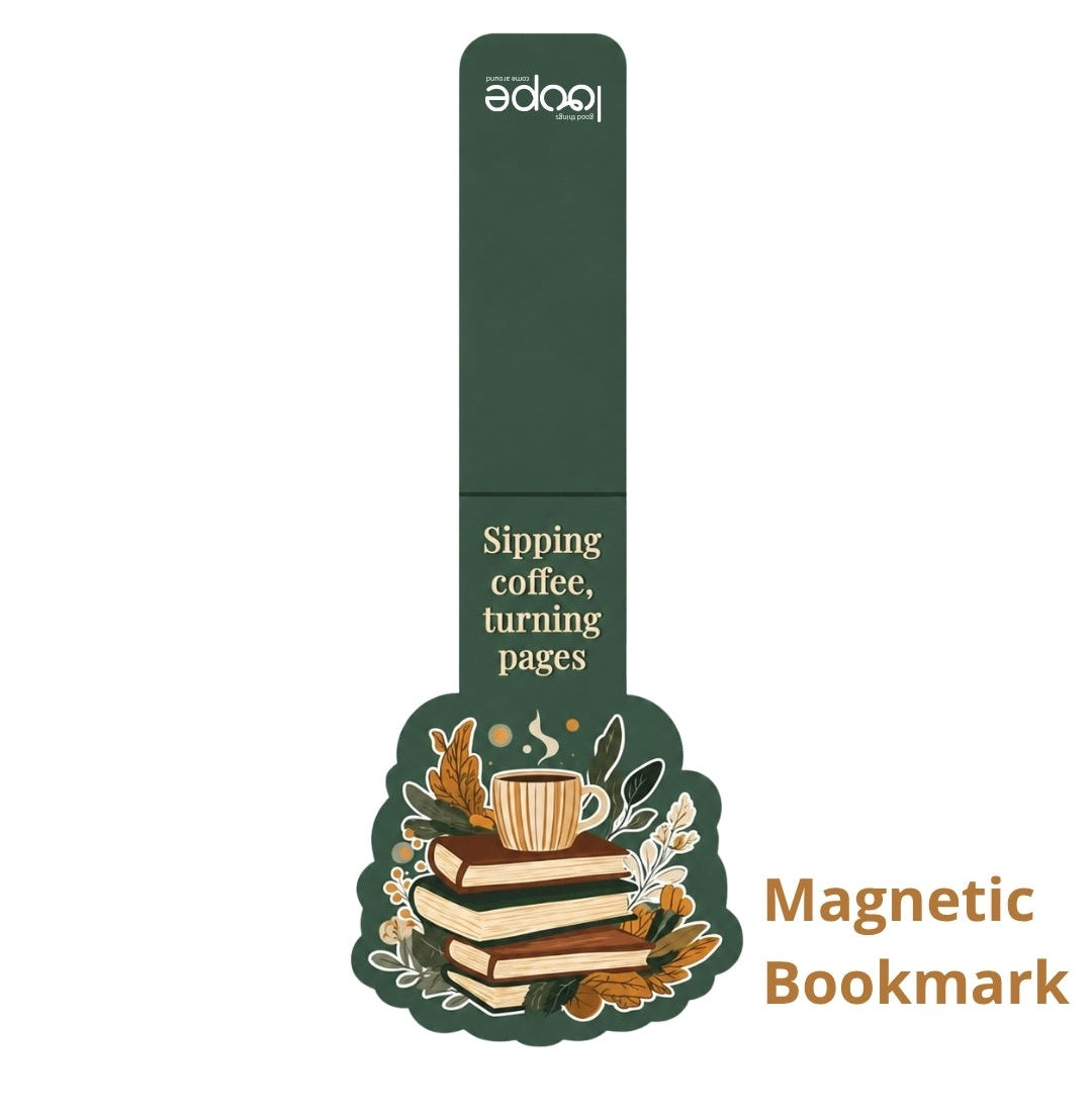 Loope Bookmark | Sipping Coffee , Turning Pages Magnetic