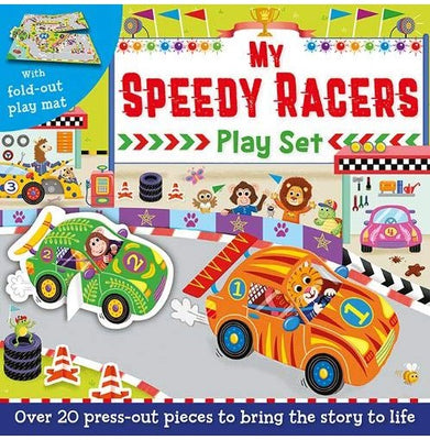 imagMy Speedy Racers Play Set Press:out and Play Board