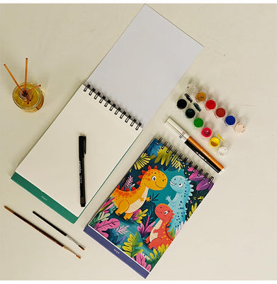 imagLoope Kids A5 Sketch Pad | Calendar Type | Dinosaur-Themed Design