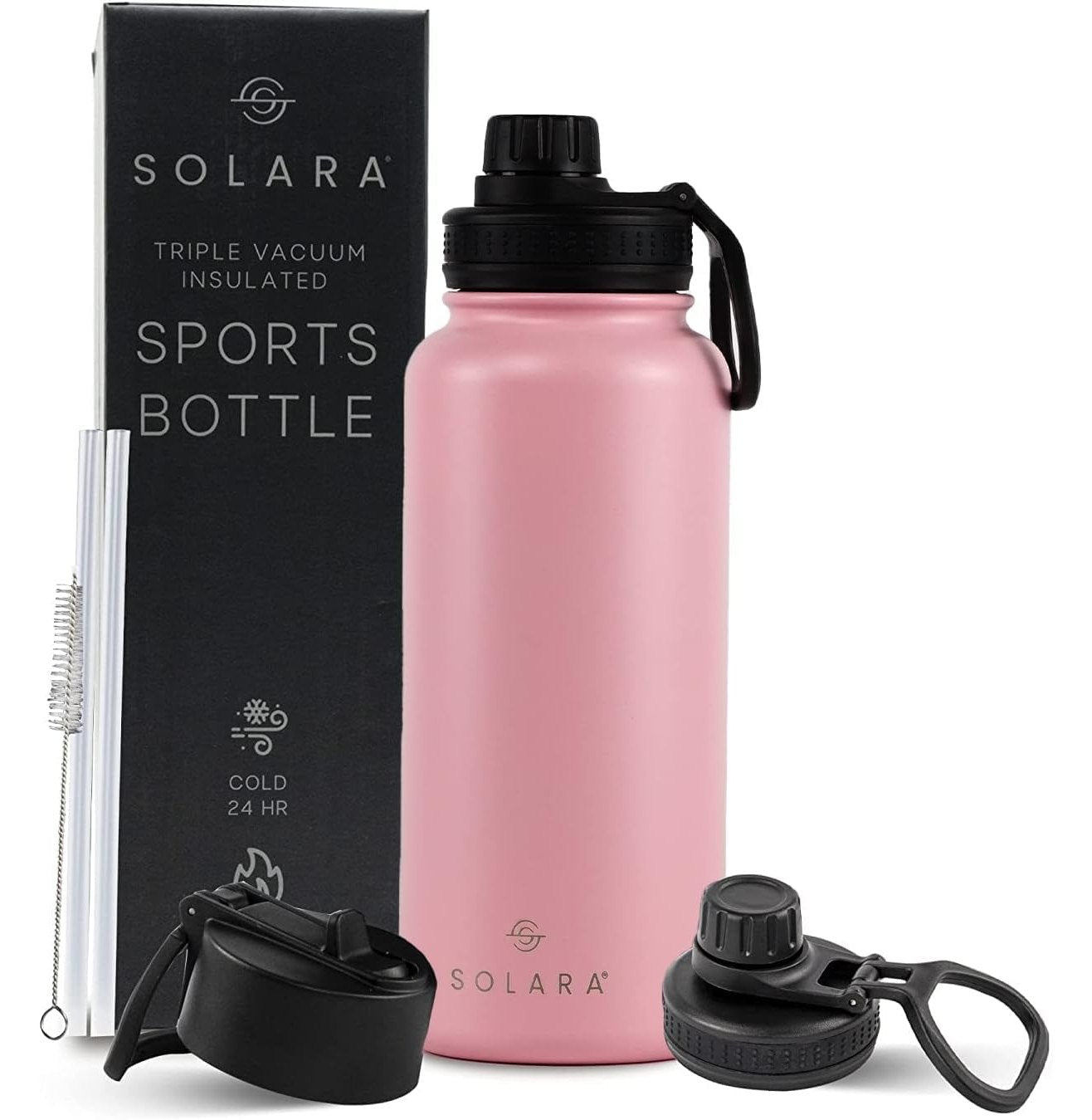 Solara Angel Pink Insulated Water Bottle 1L