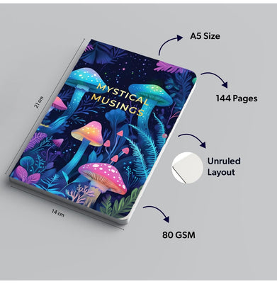 imagLoope Mystical Musings Unruled A5 Foil Notebook