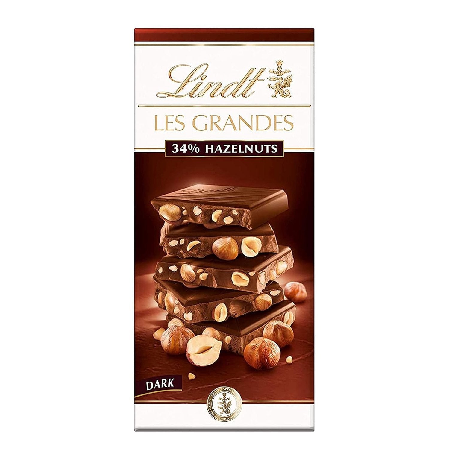 Les Grandes Hazelnut Dark Chocolate Bar 150G Indulgence