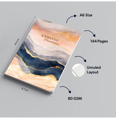 imagLoope Endless Possibilities Unruled A6 Foil Notebook