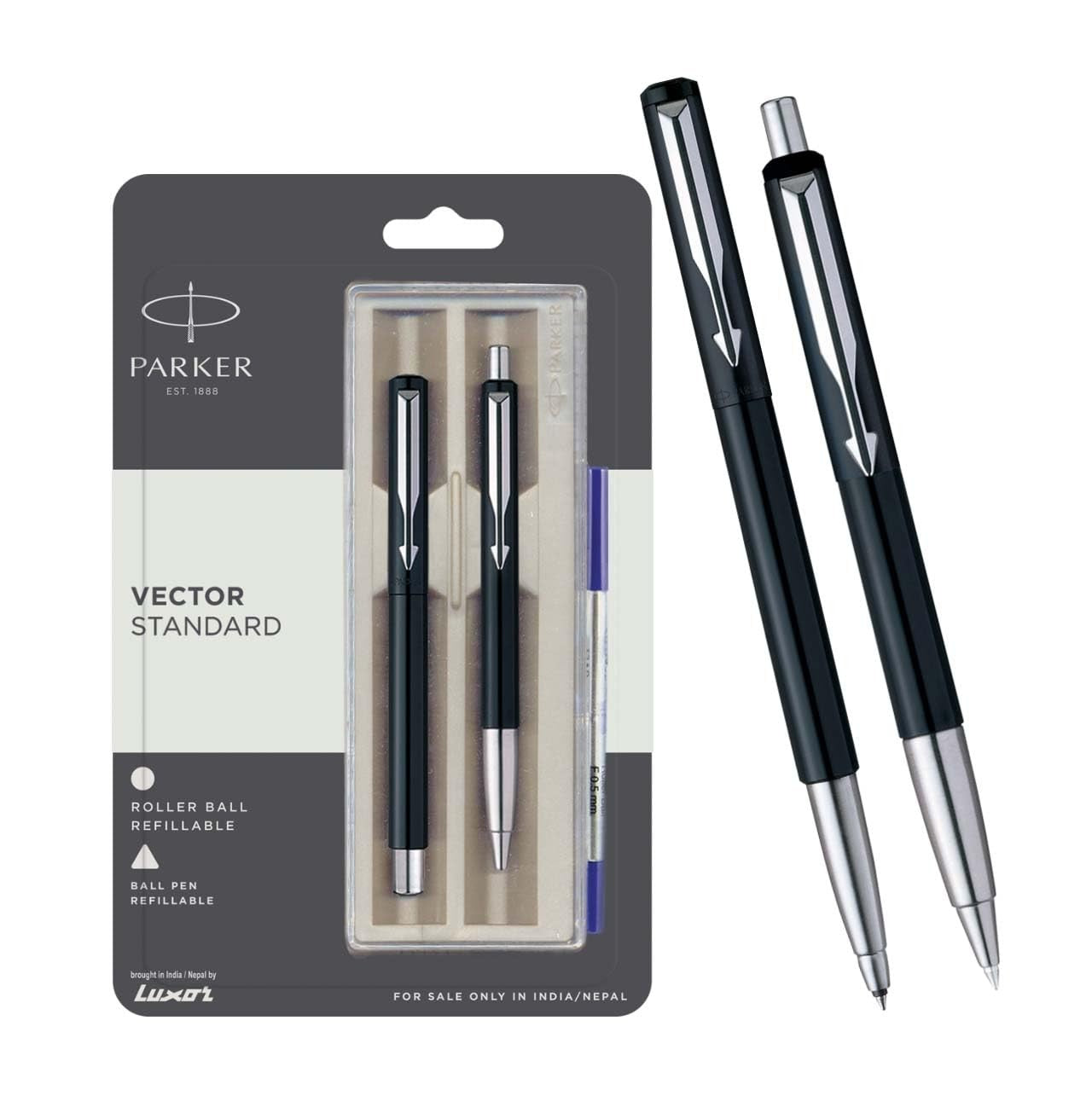 Parker Folio Ipm-6 Elegant Stainless Steel Ballpoint Pen