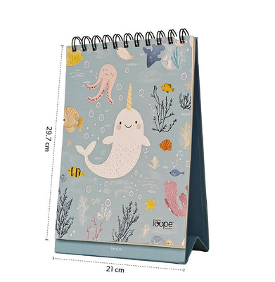 imagLoope Kids Sketch Pad A4 Calender Type Ocean