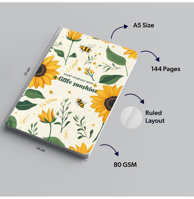 imagA little sunshine - A5 Ruled Notebook