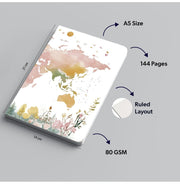 image //www.c...A5 Sketch Book World Map