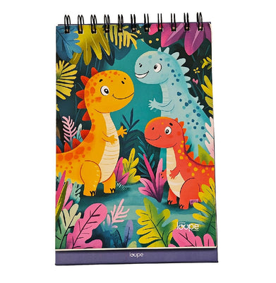imagLoope Kids A5 Sketch Pad | Calendar Type | Dinosaur-Themed Design