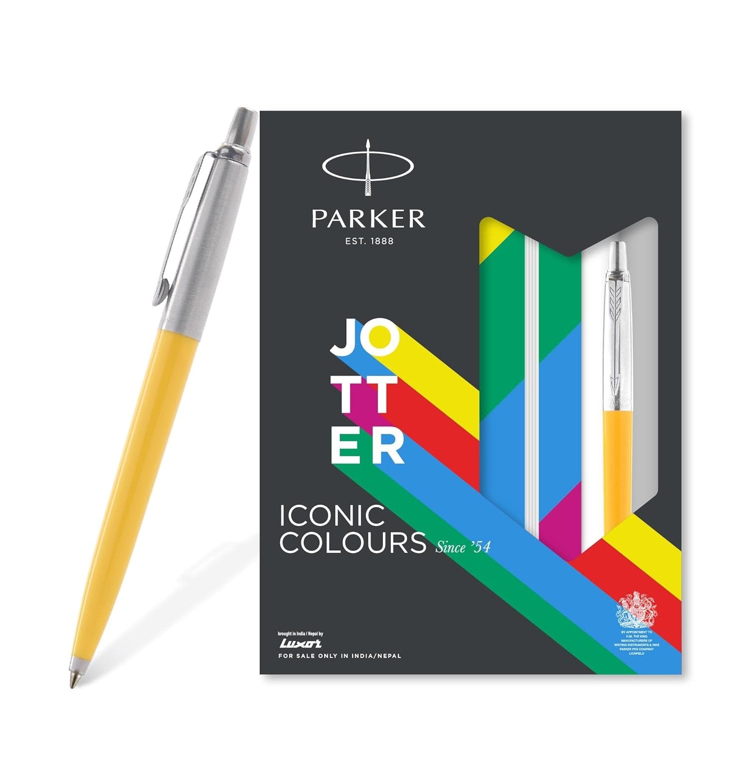 Parker Jotter Yellow Ballpoint Pen & Notebook Gift Set