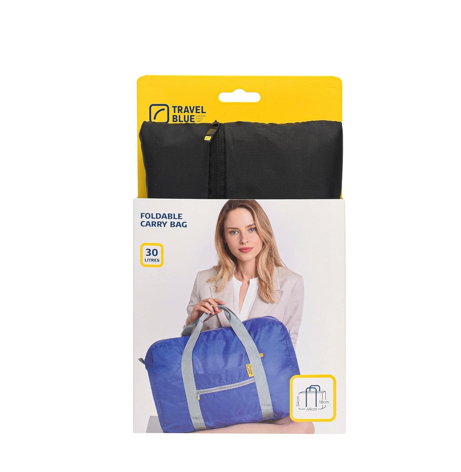 Foldable Carry Bag  Stylish Black Travel Companion