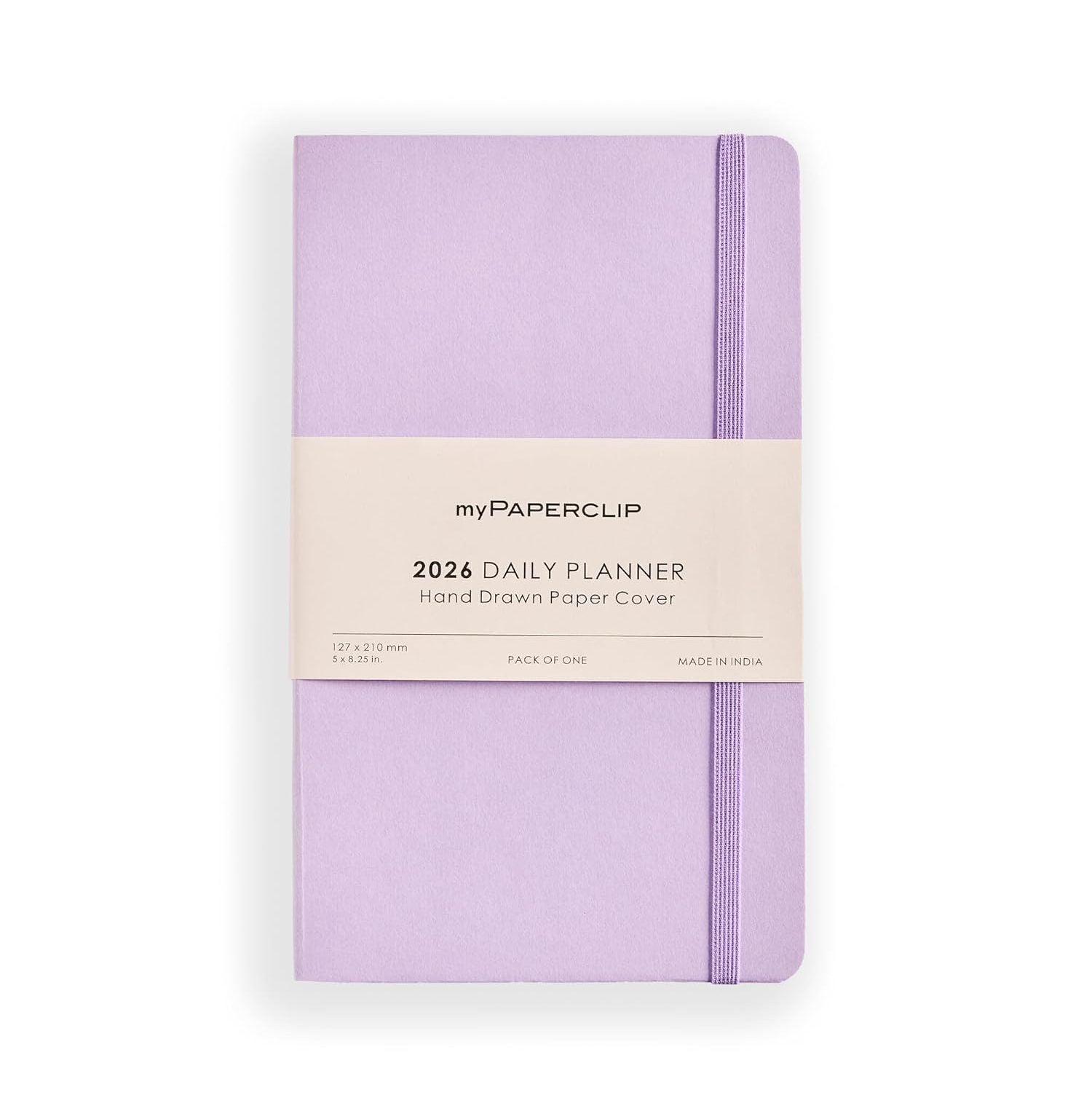 2026 Lilac Daily Planner By Paperclip Soft Cover, Medium Size