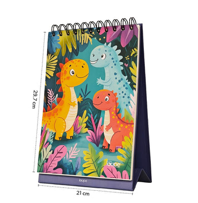 imagLoope Kids Sketch Pad A4 Calender Type Dino