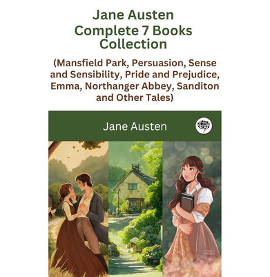 imagJane Austen Complete 7 Books Collection Box Set Mansfield Park, Persuasion, Sense and Sensibility, Pride and Prejudice, Emma, Northanger Abbey, Sanditon and Other Tales
