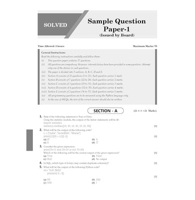 imagOswaal CBSE 15 Sample Question Papers Class 12 Computer Science for 2026 Board Exam