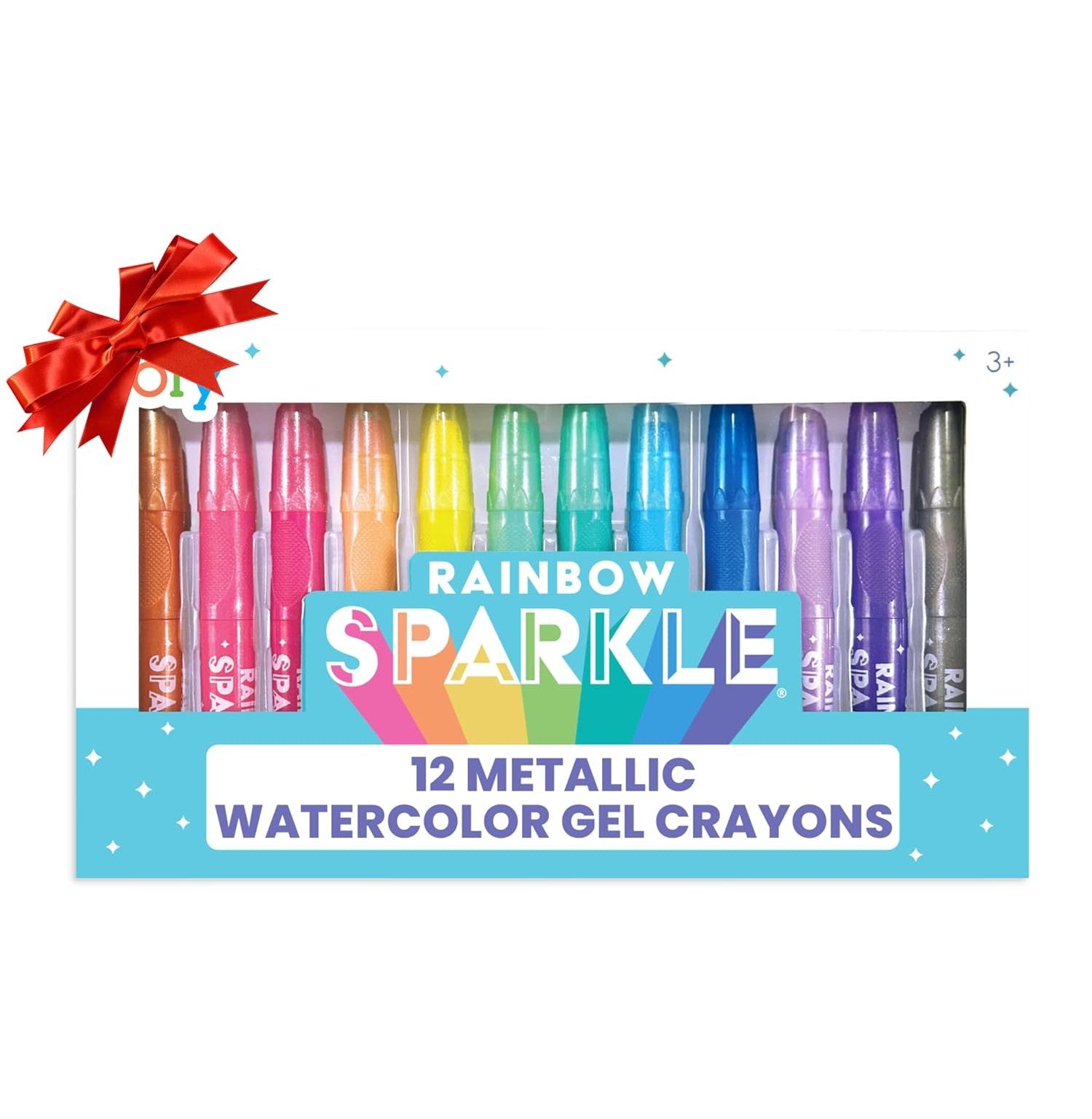 Ooly Rainbow Sparkle Metallic Watercolor Gel Crayons Set Of 12