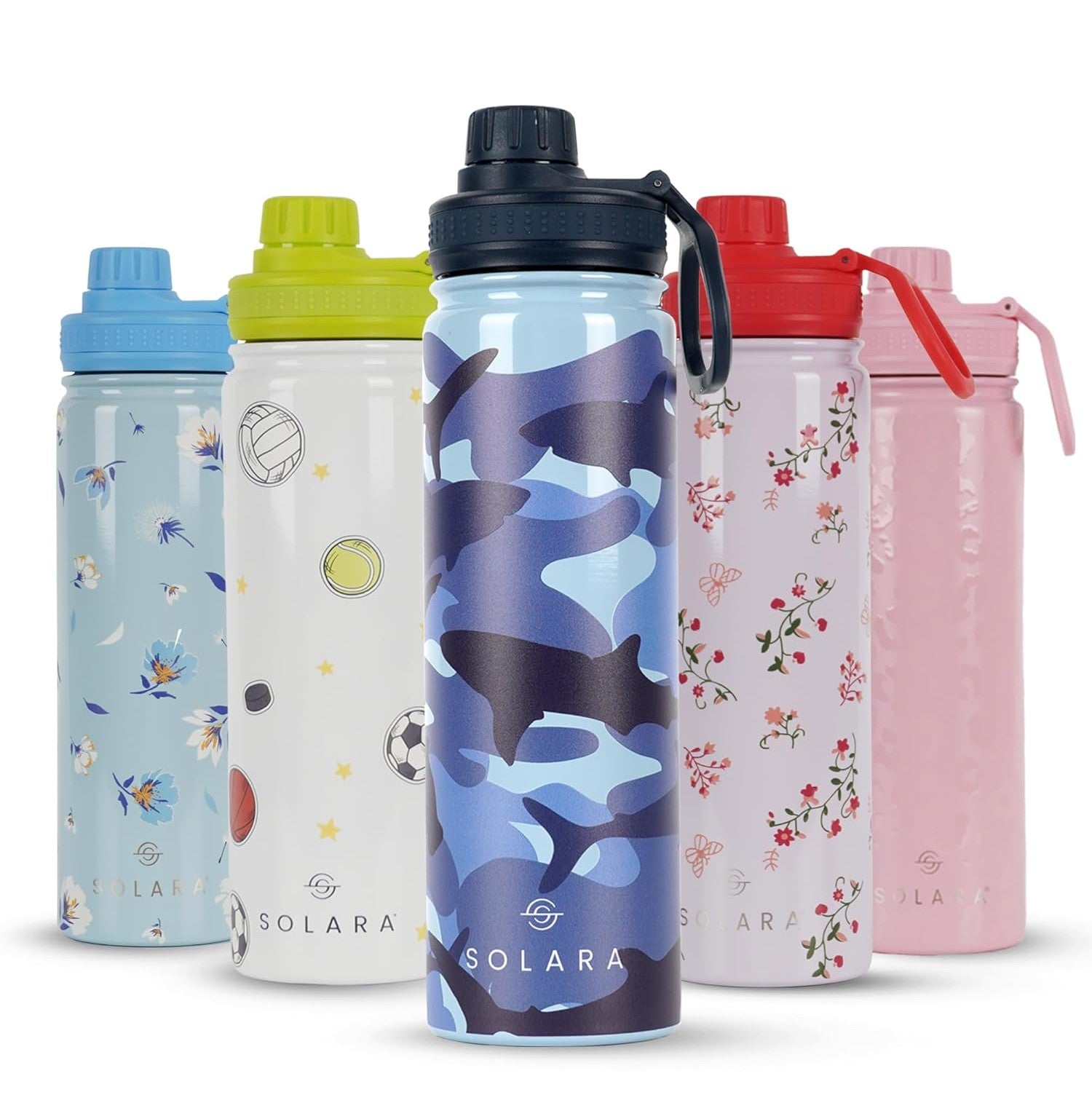 Stylish Shark Camo Insulated Water Bottle 650 Ml