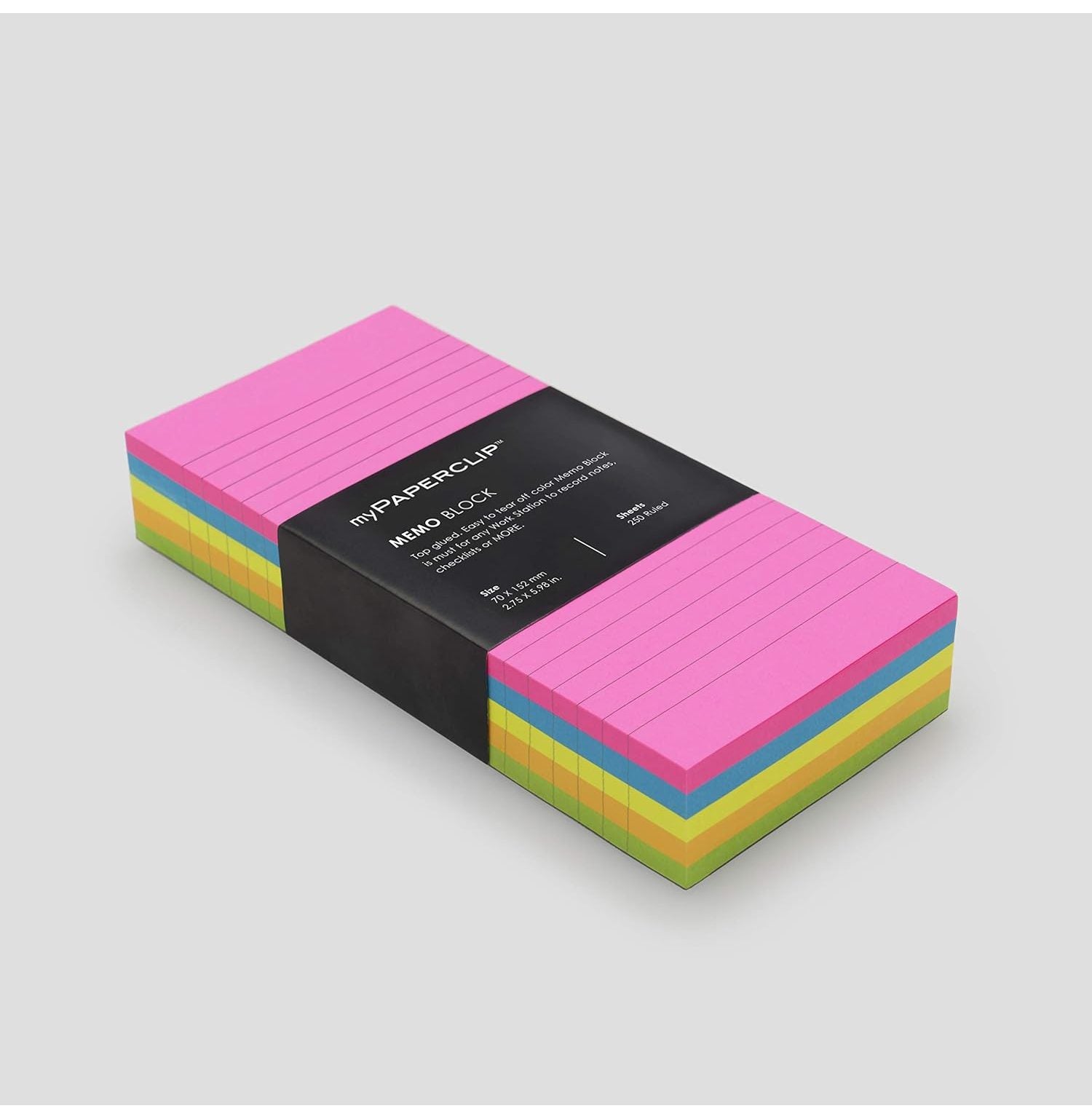 Vibrant Multicolour Paperclip Memo Block For Creative NoteTaking