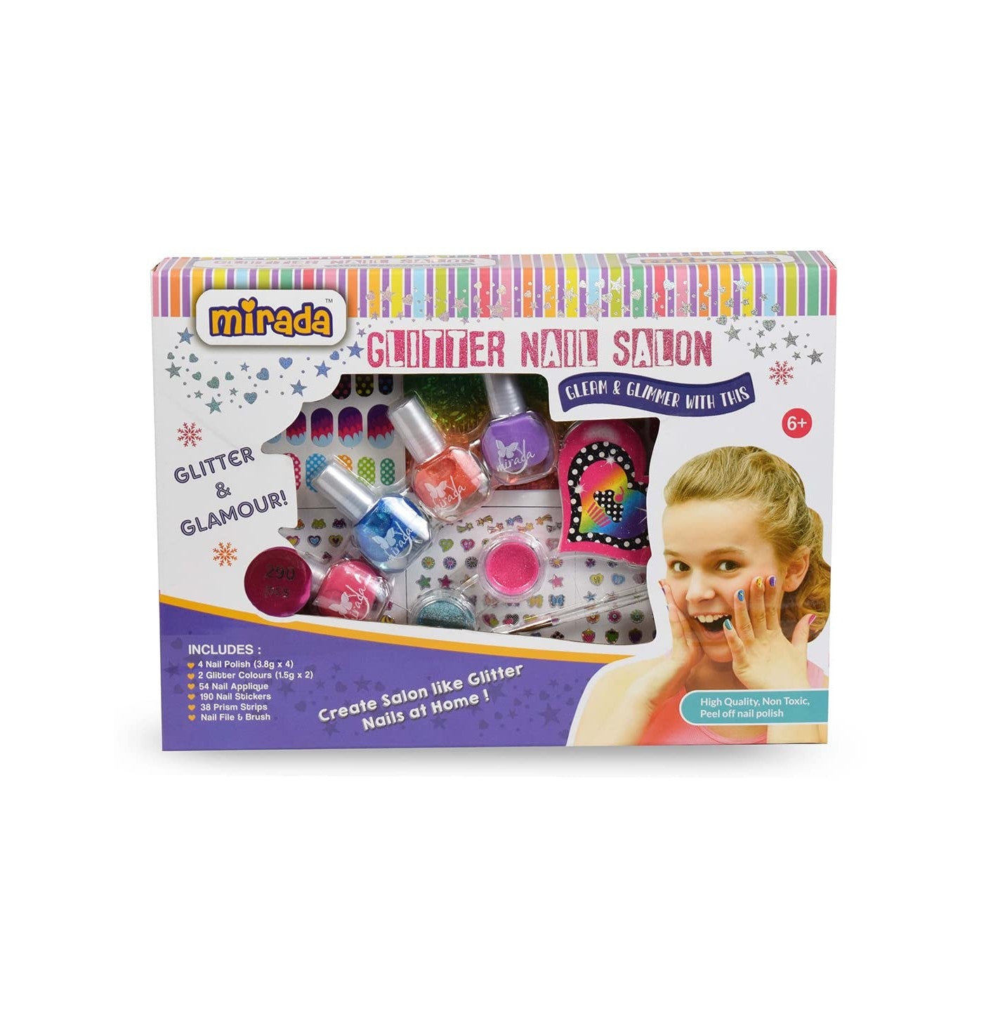 Glitter Nail Salon Creative Nail Art Set: Transform Your Nails with Colorful Designs!