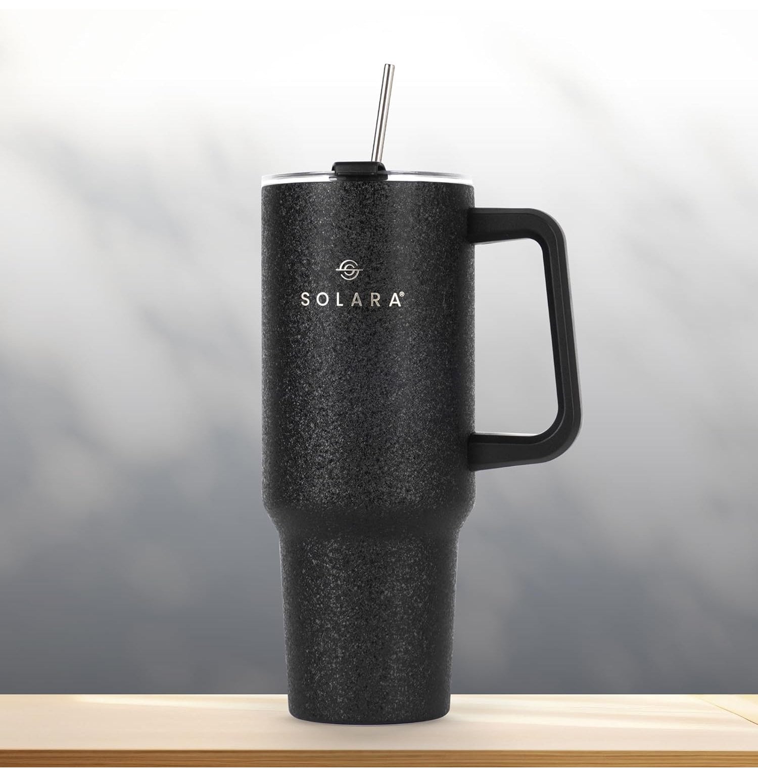 Elixir 40Oz Black Knight Insulated Tumbler With Straw And Lid