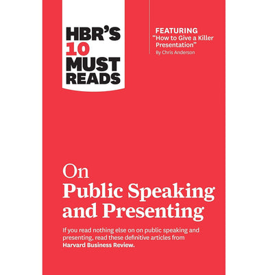 imagHBR's 10 Must Reads on Public Speaking and Presenting with featured article "How to Give a Killer Presentation" By Chris Anderson Paperback Review Harvard Business
