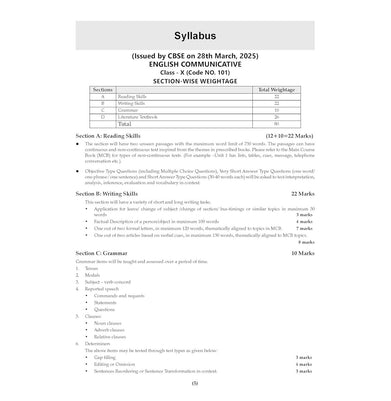 imagOswaal CBSE 15 Sample Question Papers Class 10 English Communicative for 2026 Board Exam