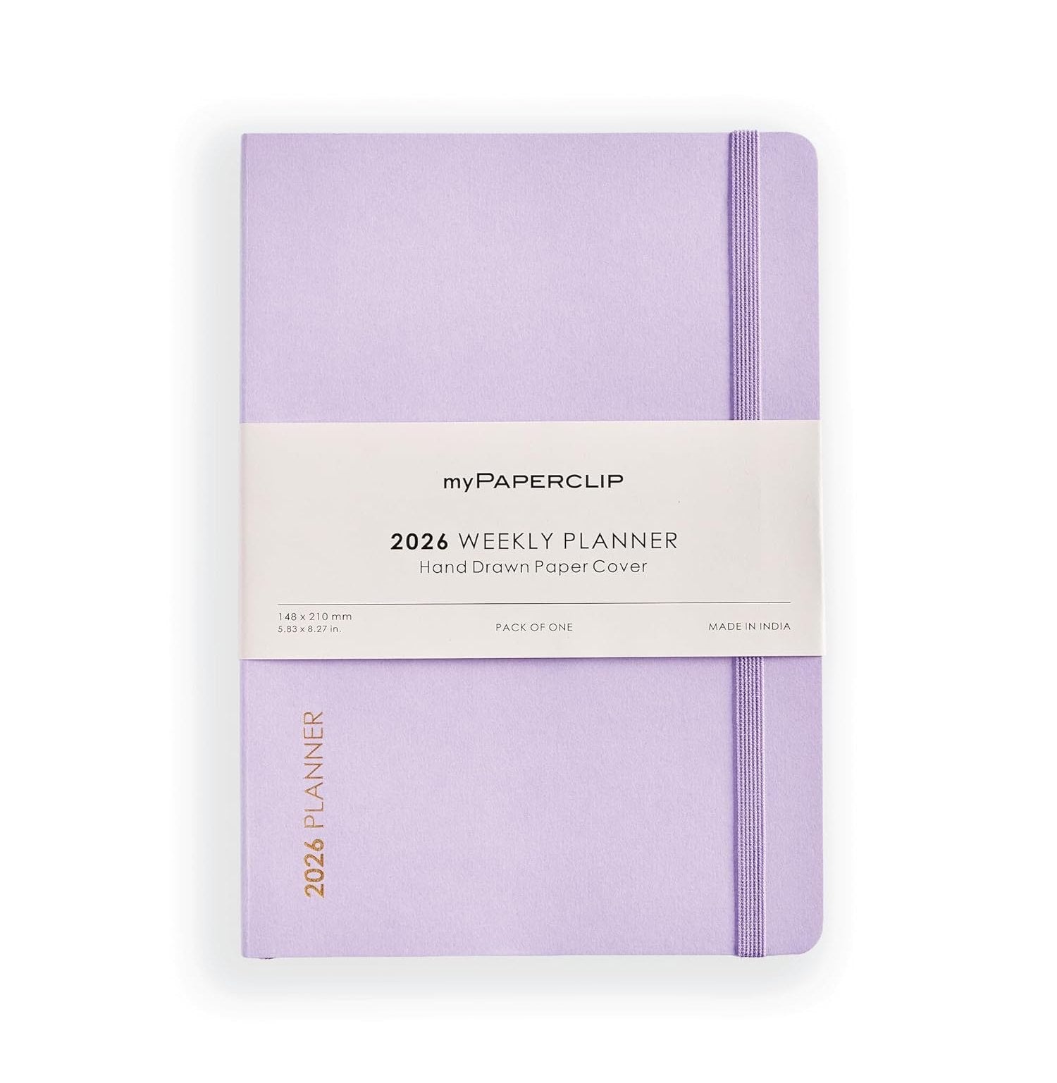 Elegant Lilac 2026 Weekly Planner With Soft Cover By Paperclip