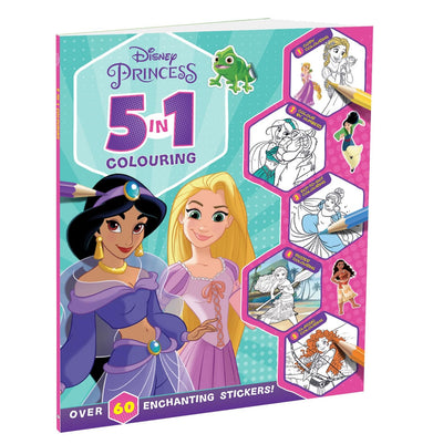 imagDisney Princess: 5:In:1 Colouring : Stickers Coloring and Activities Books for Kids Paperback Parragon Books, Coloring and Activities Books for Kids, Colouring & Art Books, December Book Sale, Disney Princess: 5-In-1 Colouring | Stickers, Kids Books, WBD2025 crossword.in
