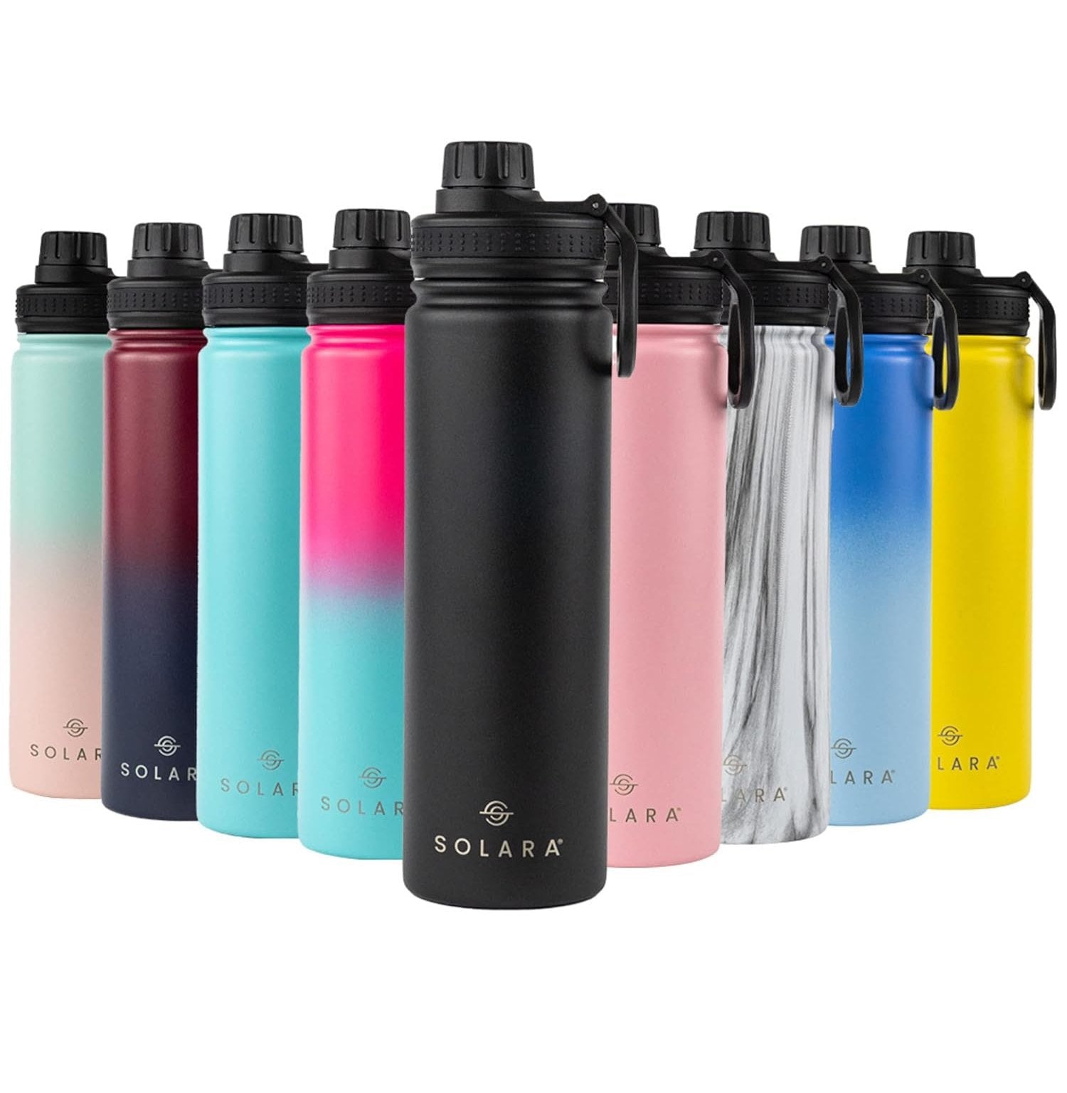 Solara Black Knight 650Ml Insulated Water Bottle Stylish Hydration Solution