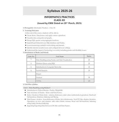 imagOswaal CBSE 15 Sample Question Papers Class 12 Informatics Practices for 2026 Board Exam