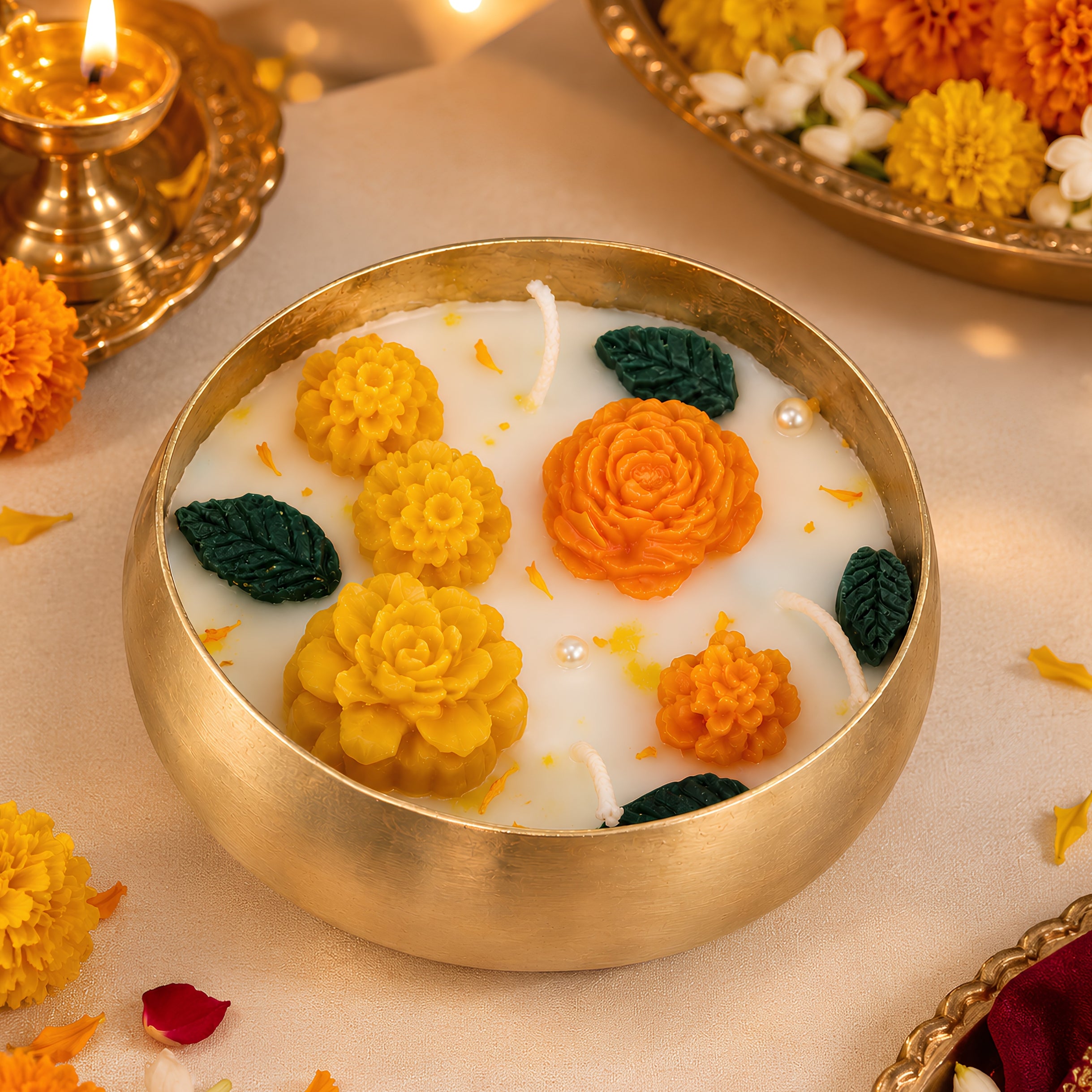 Marigold Urli Candle