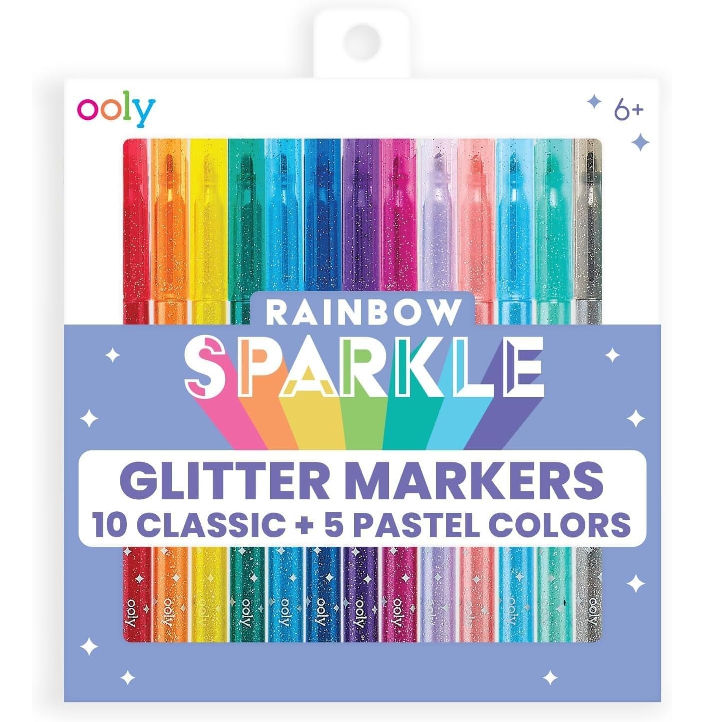 OOLY-RAINBOW SPARKLE GLITTER MARKERS-SET OF 15