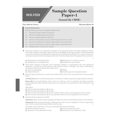 imagOswaal CBSE 15 Sample Question Papers Class 12 Business Studies for 2026 Board Exam