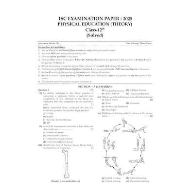imagOswaal ISC 10 Sample Question Papers Class 12 Physical Education for Board Exam 2026