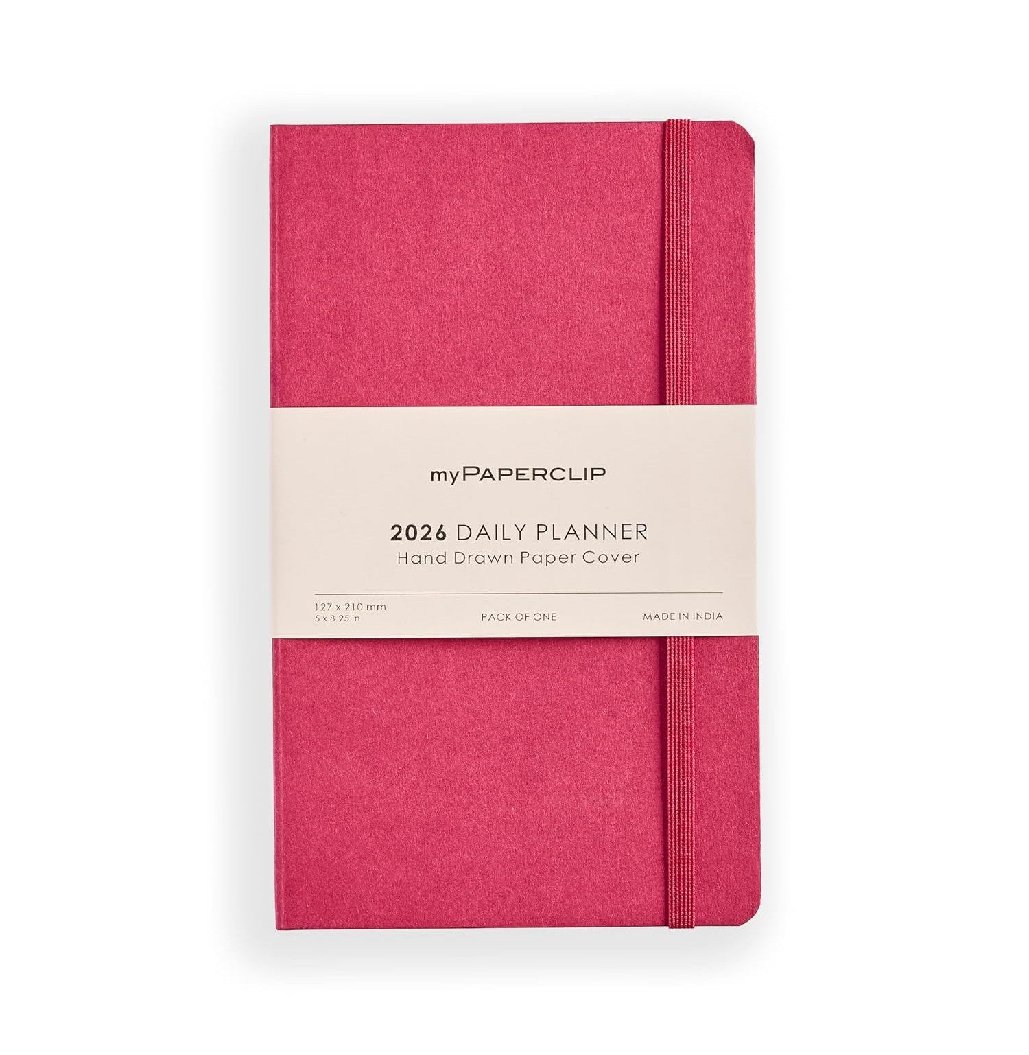 Paperclip 2026 Daily Planner, Soft Paper Cover, Medium_M1Raspberry