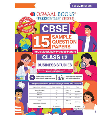 imagOswaal CBSE 15 Sample Question Papers Class 12 Business Studies for 2026 Board Exam