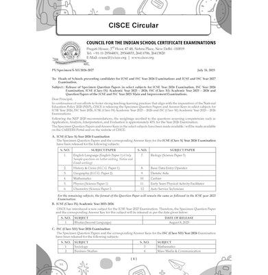 imagOswaal ISC 10 Sample Question Papers Class 12 Computer Science for Board Exam 2026