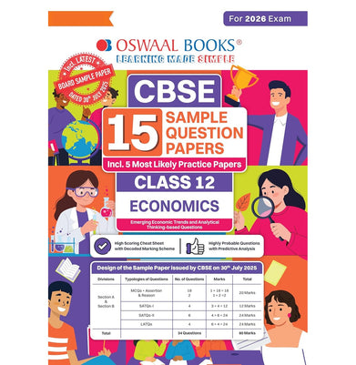 imagOswaal CBSE 15 Sample Question Papers Class 12 Economics for 2026 Board Exam