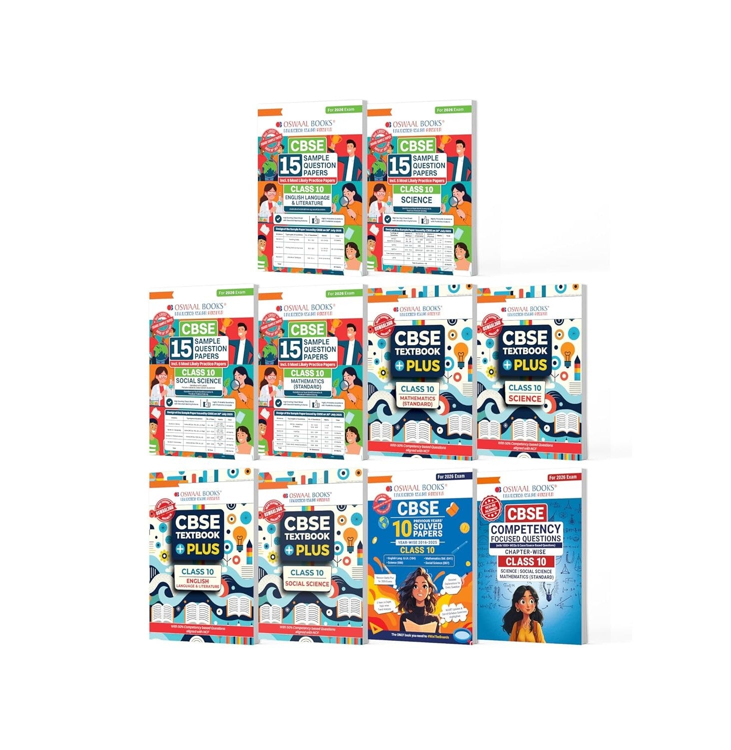 Cbse Text Book Plus Math Buy Oswaal Cbse Class 10 Mega Study Pack -Set Of 10 Books- - 15 Sample ...