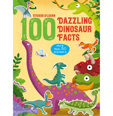 imag100 Fun facts to sticker: Dinosaurs 100 Stickers & Learns Dazzling Dinosaur Facts, Books, December Book Sale, Early Learning, Kids Books, WBD2025 crossword.in